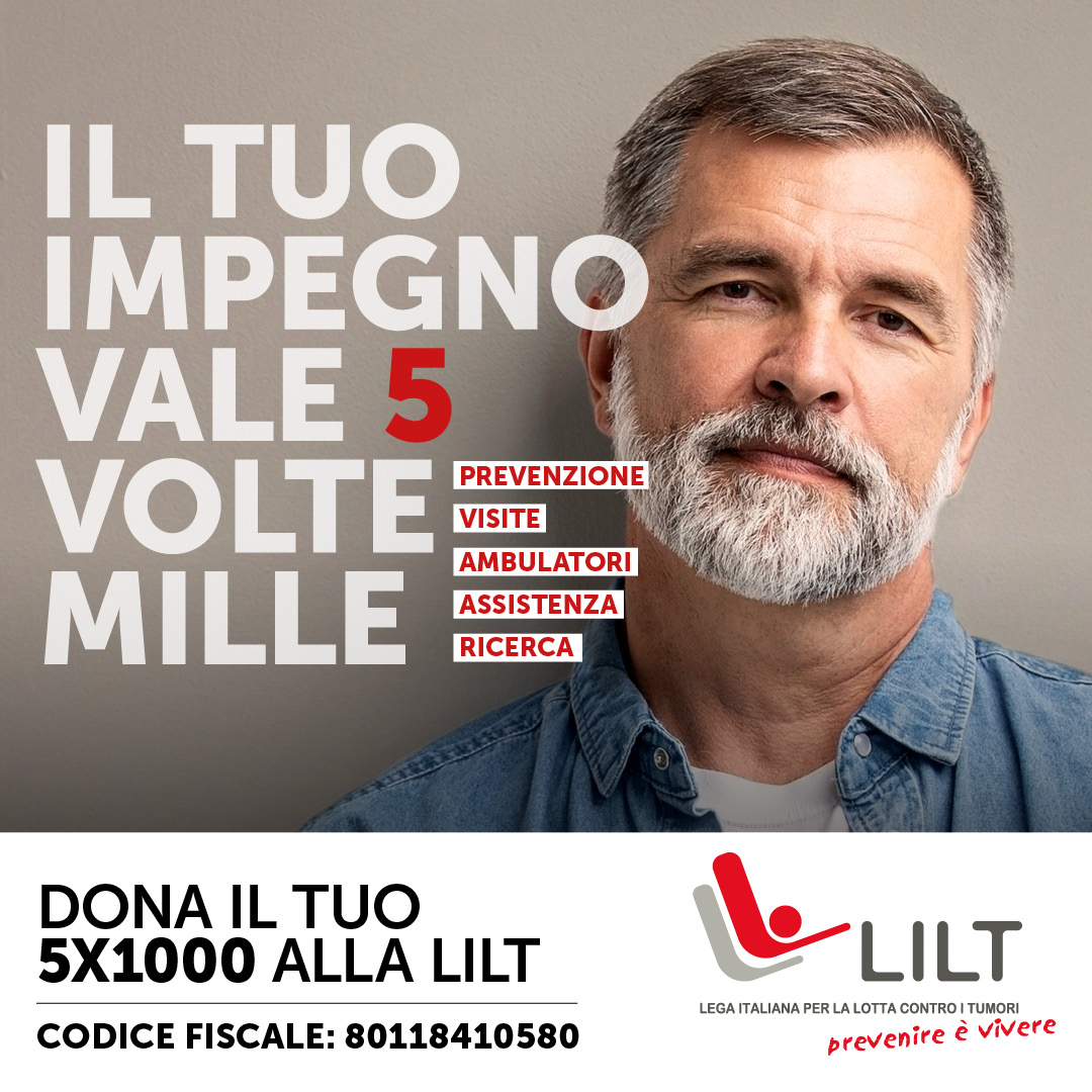 Il tuo impegno vale 5 volte mille: prevenzione, visite, ambulatori, assistenza e ricerca.